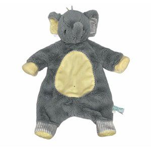 Douglas Baby Sshlumpie Gray Yellow Elephant Security Blanket Plush Lovey 18"